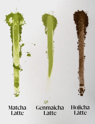 Comprar pack té verde en polvo. Genmaicha latte para tomar con leche.